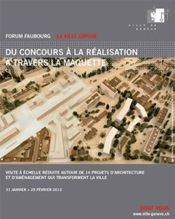 Collective exhibition of the city “du concours à la réalisation à travers la maquette”, of la passerelle de la Paix in Geneva
