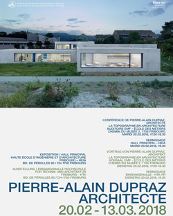Conference and Exhibition “La topographie en architecture”, Heia, Fribourg