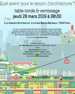 ESPACES LIBRES #3 Exhibition / sale of architectural drawings, at the Paris Architecture Gallery