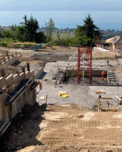 Start of the structural work for the construction of a museum-style villa for a private collector on the Lake Geneva coast (VD).