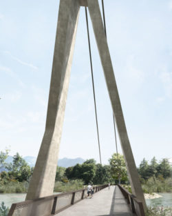 1. Preis (2. Rang) beim interdisziplinären Wettbewerb für die Illarsaz-Brücke in Aigle (VD)