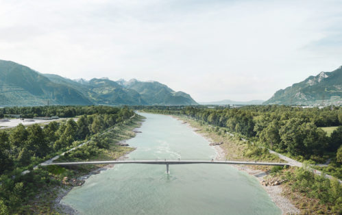 Fussgängerbrücke La Charbonnière, Collombey-Muraz