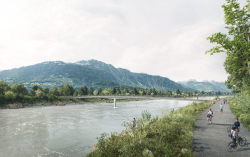 Gryonne-Fussgängerbrücke, Monthey